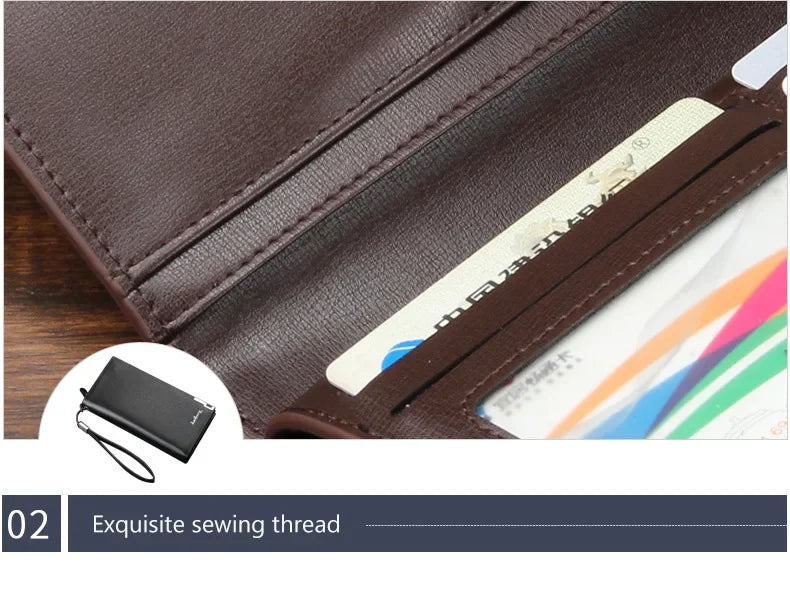Baellerry Men’s Long Wallet – Large Capacity Zipper Clutch with Card Holder & Coin Pocket, Luxury Handbag Purse