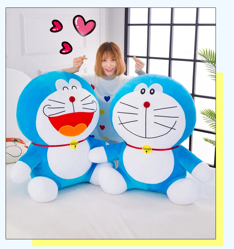 Anime Doraemon Kawaii Plush Toy – Soft Stuffed Animal Doll, Birthday Gift for Kids & Girlfriend