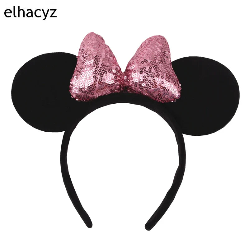 Big Classic Polka Dot Bow Minnie Mouse Ears Headband – Festival & Party Hairband for Women & Girls, Disney Trip Accessories