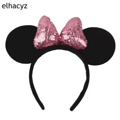Big Classic Polka Dot Bow Minnie Mouse Ears Headband – Festival & Party Hairband for Women & Girls, Disney Trip Accessories