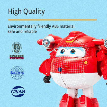 Super Wings 5-Inch Transforming Airplane Robot Figures – Jett, Dizzy & Donnie Deformation Action Toys for Kids Gift & Play