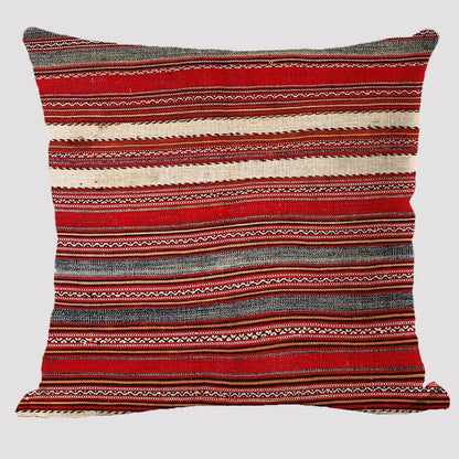 Bohemian Linen Cushion Cover – Multicolor Ethnic Geometric Pattern Decorative Pillow for Living Room Sofa