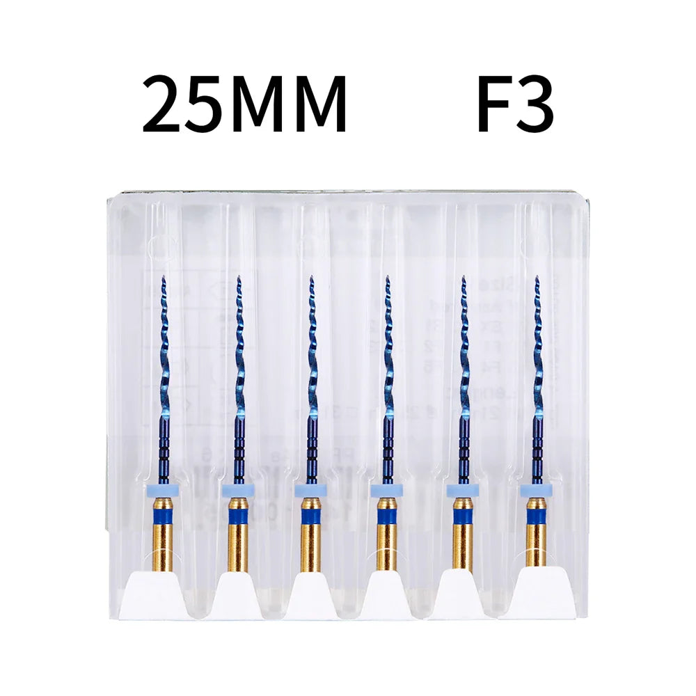 Azdent 6pcs/Pack 25mm SX Dental Files Root Canal Use Rotary Heat Activated  Endodontic Files Rotating File Dentistry Instruments