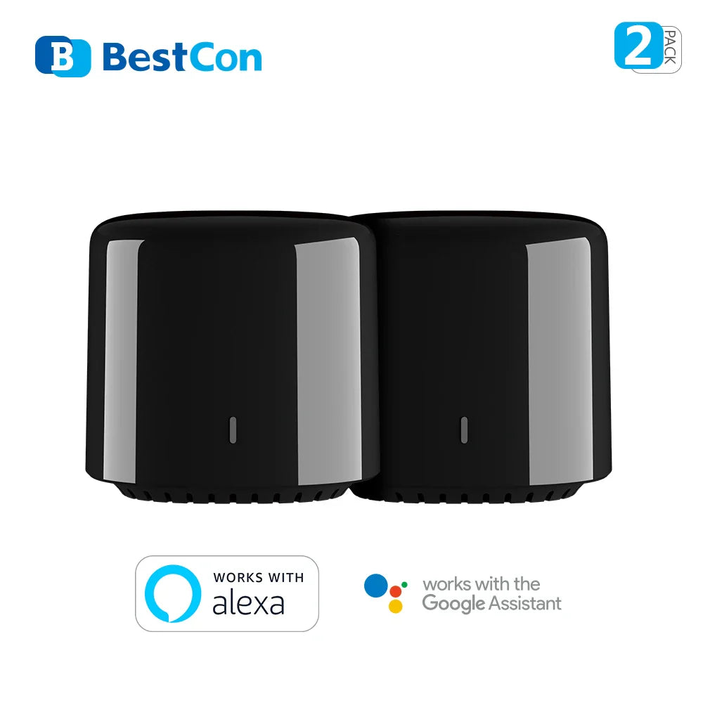 BroadLink RM4 BestCon RM4C Mini Wi-Fi Smart Remote – Voice Control with Google Home & Alexa Smart Hub