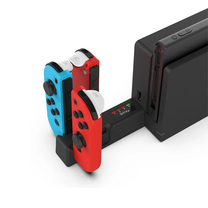 Portable Mini USB Hub & Wireless Charger — 4-Station Charging Base for Nintendo Switch Joy-Con Controllers