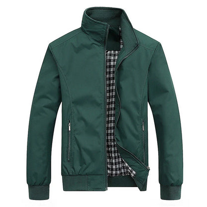 2025 Spring Autumn Men's Bomber Jacket – Casual Solid Slim Fit, Baseball Style, M-6XL & 8XL Sizes