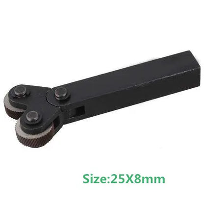 Dual Wheel Knurling Tool Kit — 7PCS Steel Lathe Knurling Set with 0.5mm, 1mm & 2mm Linear Pitch Wheels
