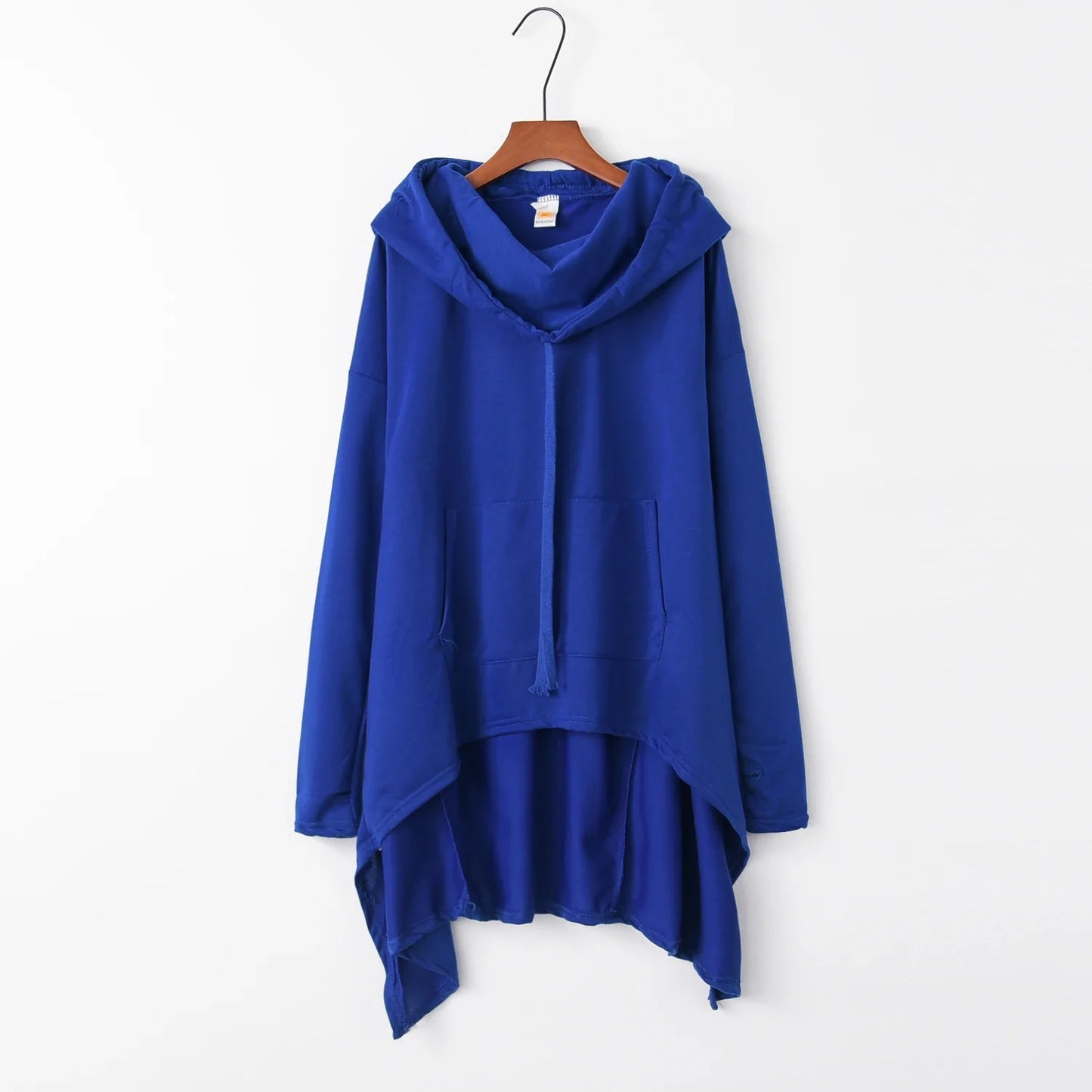 Fashion Trends European-Style Long Hoodie – New Solid Color Casual Pullover