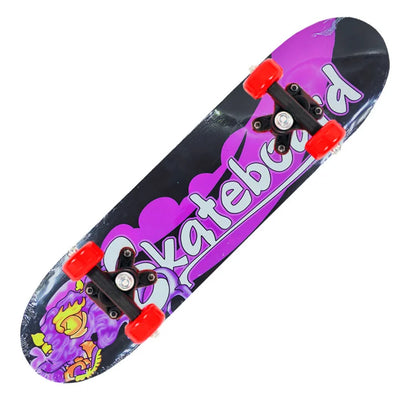 60cm Kids' Beginner Skateboard – Double Rocker Maple Deck with Cartoon Design for Outdoor Fun