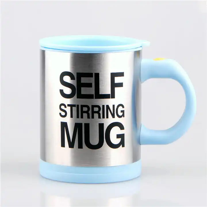 NEW!!! Stainless Steel Self-Stirring Coffee Cup with Custom Logo - Battery or Rechargeable