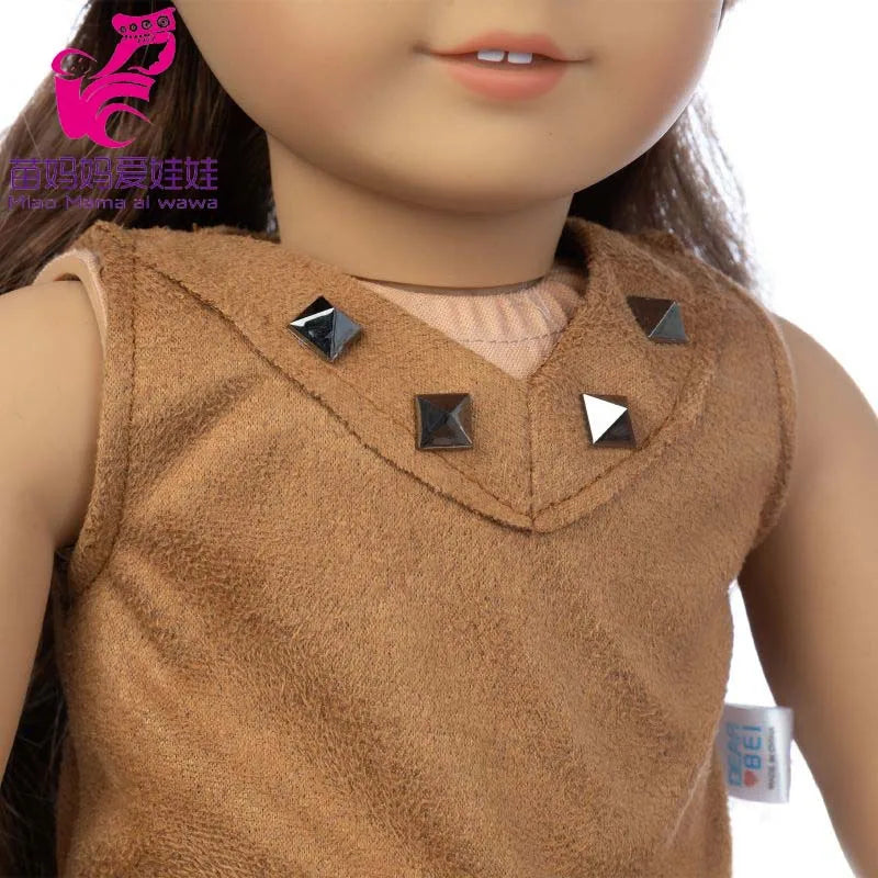 18-Inch Girl Doll Winter Coat — 43cm Baby Doll Jacket Outfit for Dressing