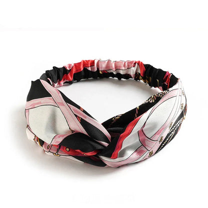Bohemian Print Headbands for Women & Girls – Vintage Cross Turban Bandana Hair Accessories for Summer