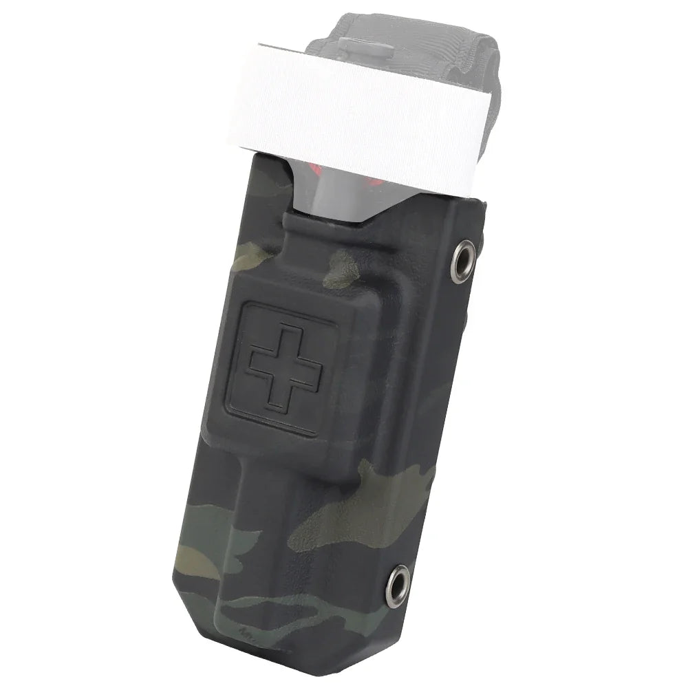 Tactical Tourniquet Pouch - EDC First Aid Holder with Belt Clip & K Sheath