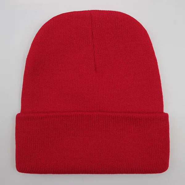 Solid Unisex Beanie – Soft Warm Wool Blend Knitted Cap for Men and Women, Autumn Winter Skullcap, Ski Hat, 24 Colors