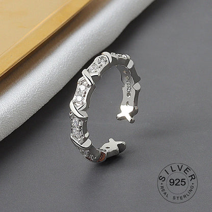 925 Sterling Silver Women’s Open Wave Ring – Irregular Wide Noodle Design Gift