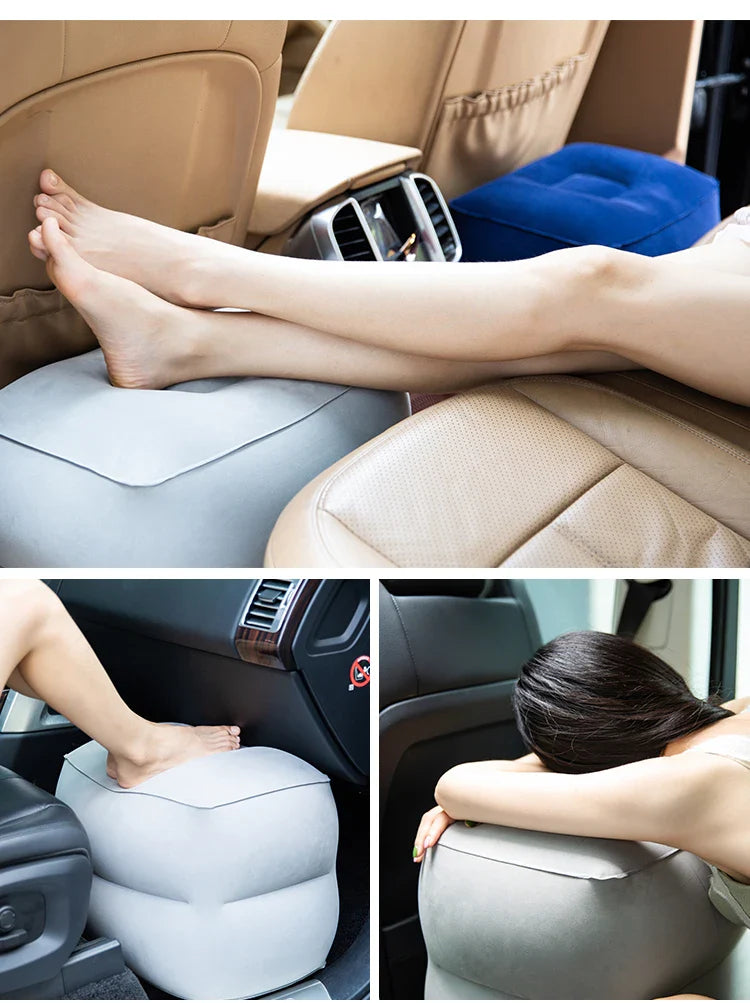 Inflatable Flight Sleeping Footrest Pillow – Adjustable Travel Rest Pillow for Airplane, Car, Bus, and Kids (WJ529)