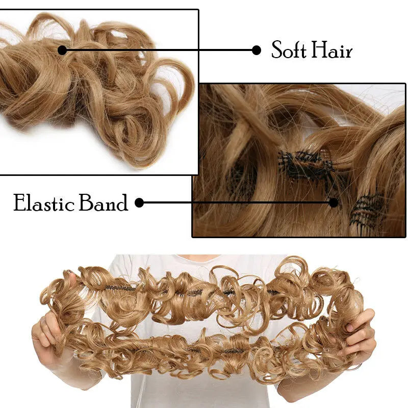 BENEHAIR Messy Hair Bun – Synthetic Chignon Hairpiece Scrunchy for Women Updo Styling