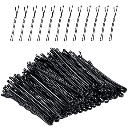 60/120pcs Black Hairpins for Women - Invisible Bobby Pins, Curly Wave Hair Clips, Bride & Lady Hairgrips