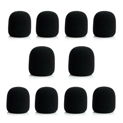 10pcs Thick Microphone Foam Covers - Professional Windscreen Sponge Caps for Studio Mic Protection