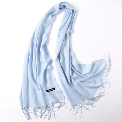 Desgine Solid Cashmere Scarf – Warm Autumn Winter Shawl Wrap with Tassels, Unisex Pashmina for Women and Men 2024