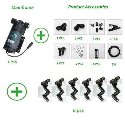 Reptile Fogger Mist Sprinkler System – 360° Adjustable Rainforest Tank Humidifier for Aquarium & Aquatic Pet Terrariums