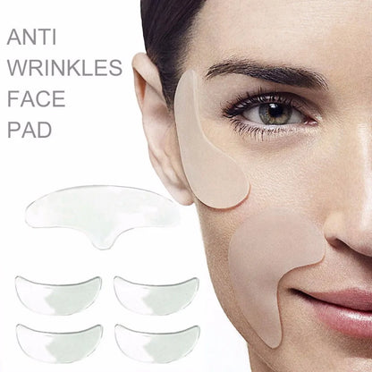 Reusable Anti-Wrinkle Silicone Skin Care Pads — Medical Grade Eye, Chin & Forehead Face Lifting Patches