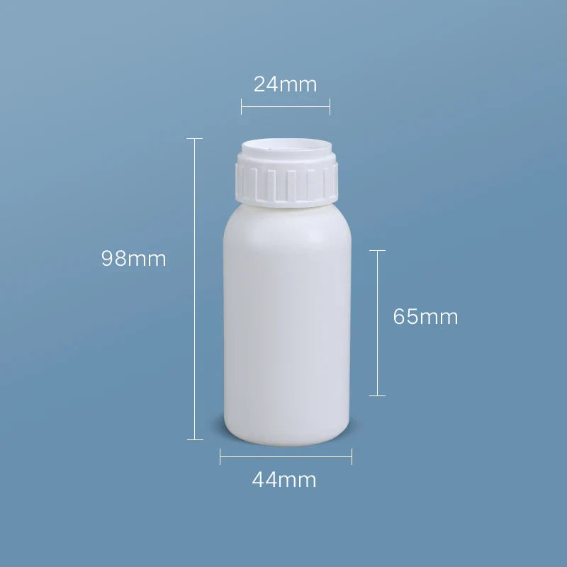 Empty Fluorinated Plastic Bottle with Tamper-Evident Cap — Leakproof Refillable Liquid Container 50ml-1000ml