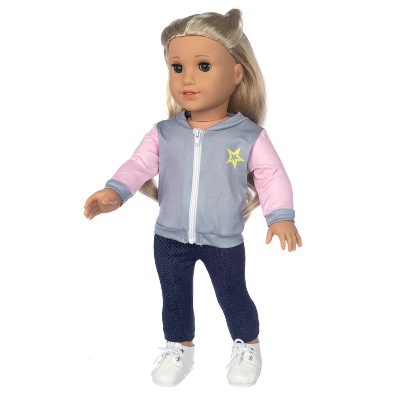 18-Inch Girl Doll Winter Coat — 43cm Baby Doll Jacket Outfit for Dressing