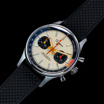 Sugess ST19 Pilot Chronograph Watch – Mechanical Racing 1963 Limited Edition, Sapphire Crystal, Military Style