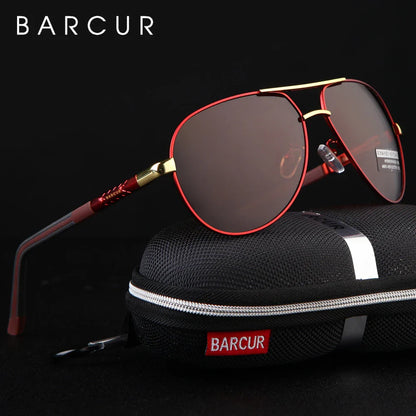 BARCUR Aluminum Vintage Polarized Sunglasses – Classic Men’s & Women’s Driving Shades, UV Protection Eyewear