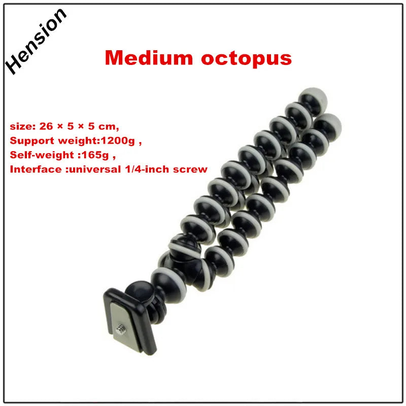 Octopus Flexible Tripod Stand for Smartphone & DSLR Camera – Foldable Desktop Tripod in 4 Sizes