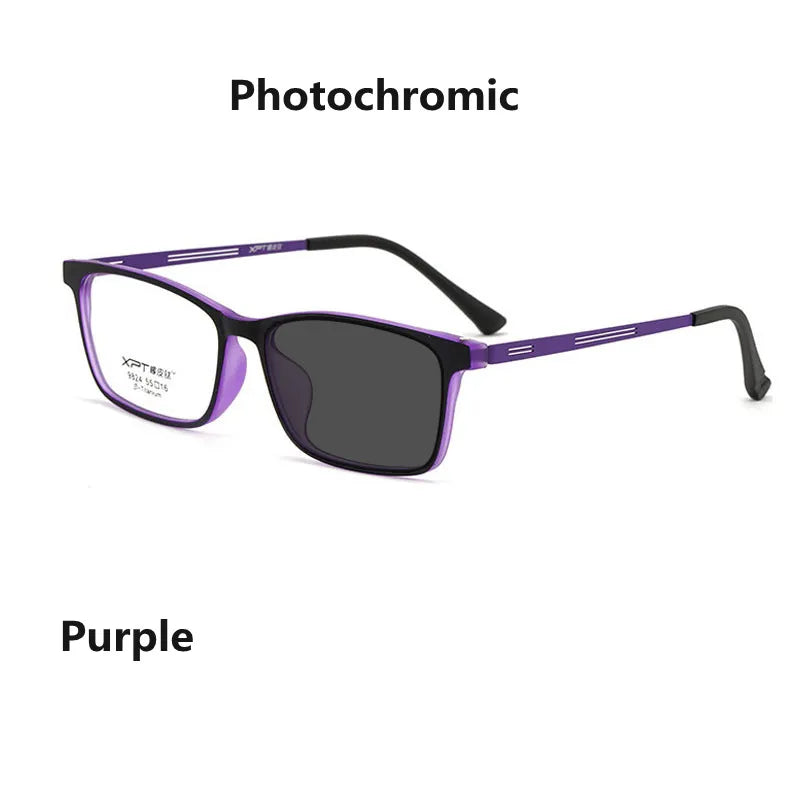 Ultralight Anti Blue Light Reading Glasses - Photochromic Titanium Alloy Frame Hyperopia Readers for Men & Women