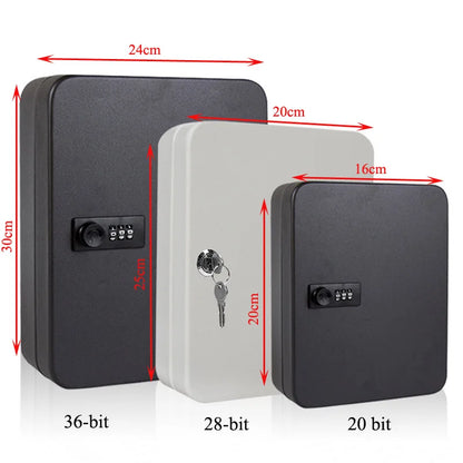 Security Car Combination Lock – Wall-Mounted Metal Storage Cabinet & Key Safe Box, Lockable Password Organizer for Home & Office