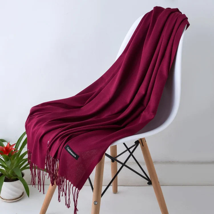 Women's Pashmina Scarf — Cashmere Feel Shawl & Wrap for Evening Dresses, Travel, Office, Winter, and Weddings