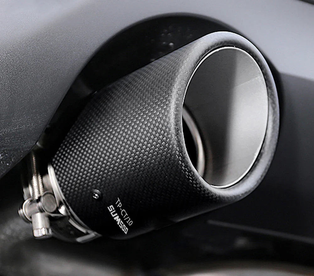 SUMSOO Carbon Fiber Exhaust Tail Tips — Decorative Modified Pipe for Mazda CX-3, CX-4, CX-5, Axela & Atenza