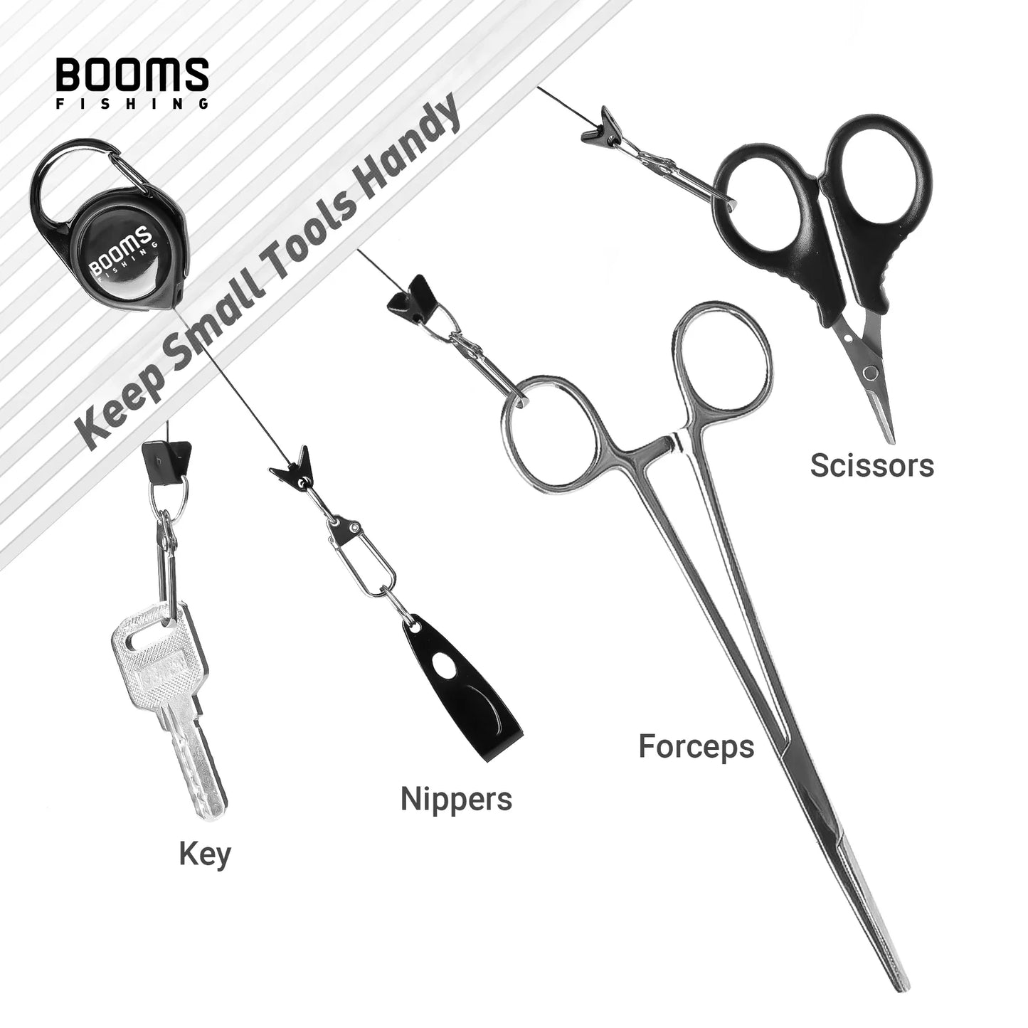 Fishing RG1 Fly Retractor - Secure Tools Extractor & Keeper with Retractable Key Chain Reel - Ideal Badge Holder for Tackle Boxes & Fishing Accessories