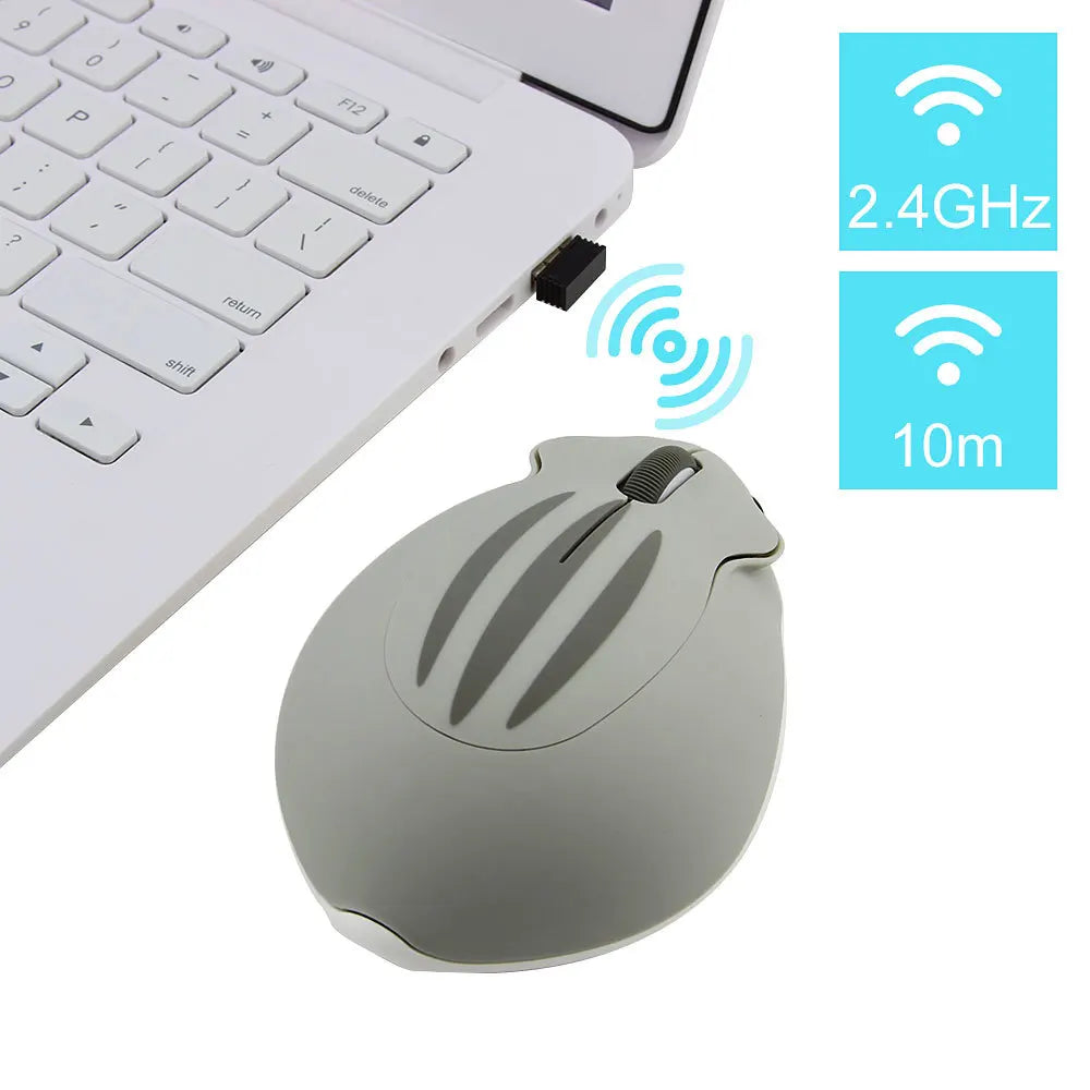 Creative Hamster Design Wireless Mouse: Cute Ergonomic 2.4G Mause, 1200 DPI Optical Mini Mice - Perfect Kid Gift for PC or Laptop
