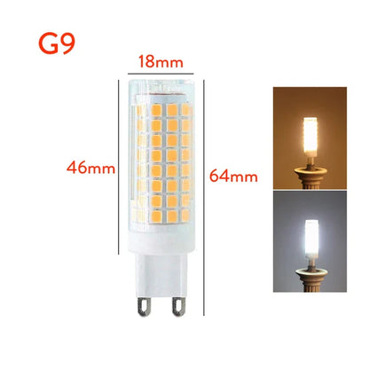 Dimmable LED Corn Light Bulbs – G4/G8/G9/E11/E12/E14/E17/BA15D/GY6.35, 102LEDs 10W-12W 2835 SMD, Cool & Warm White, 110V-220V