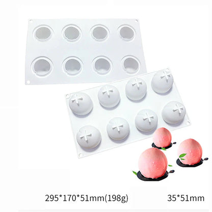 Fruit Series Silicone Cake Mold — Pineapple, Pear, Peach, Mango, Orange & Strawberry for French Dessert & Mousse Baking