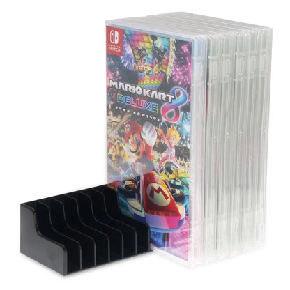Switch Game Case Set – 2PCS CD-Style 24 Cartridge Storage Boxes with Non-Slip Pads for Nintendo Switch Accessories