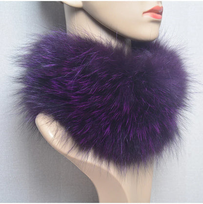 2025 Real Fox Fur Scarf and Headband – Luxury Winter Neck Warmer for Women, 100% Natural Fur, Elastic Ring Muffler