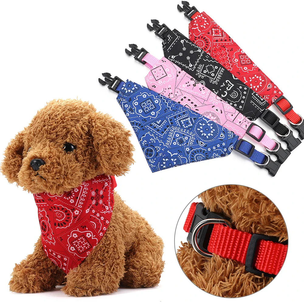Adjustable Pet Bandana Collar – Washable Triangular Scarf Bib for Dogs & Cats, Birthday Party Dress-Up Neck Decor
