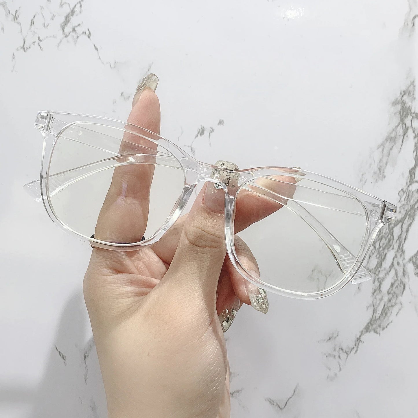 Transparent Blue Light Blocking Glasses – Square & Round Computer Eyewear for Men & Women