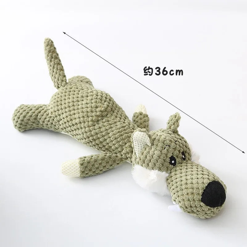 Plush Cartoon Puppy Dog Toy – Chew & Squeak Toy for Small Dogs, Teeth Grinding Pet Accessory