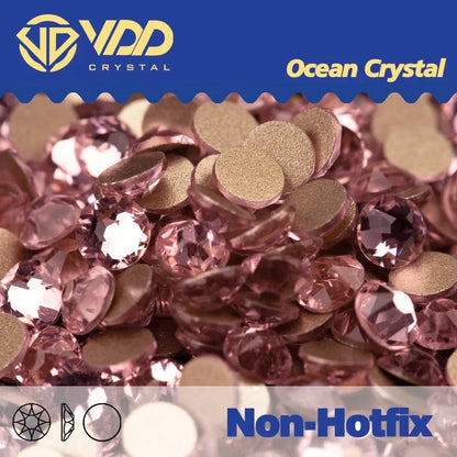 VDD Non Hot Fix Crystal Nail Art Rhinestones - 2088 Flower Flatback Gems for DIY Nail Decorations
