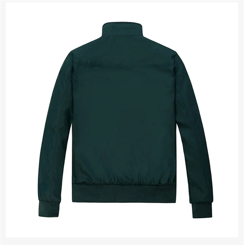 2025 Spring Autumn Men's Bomber Jacket – Casual Solid Slim Fit, Baseball Style, M-6XL & 8XL Sizes