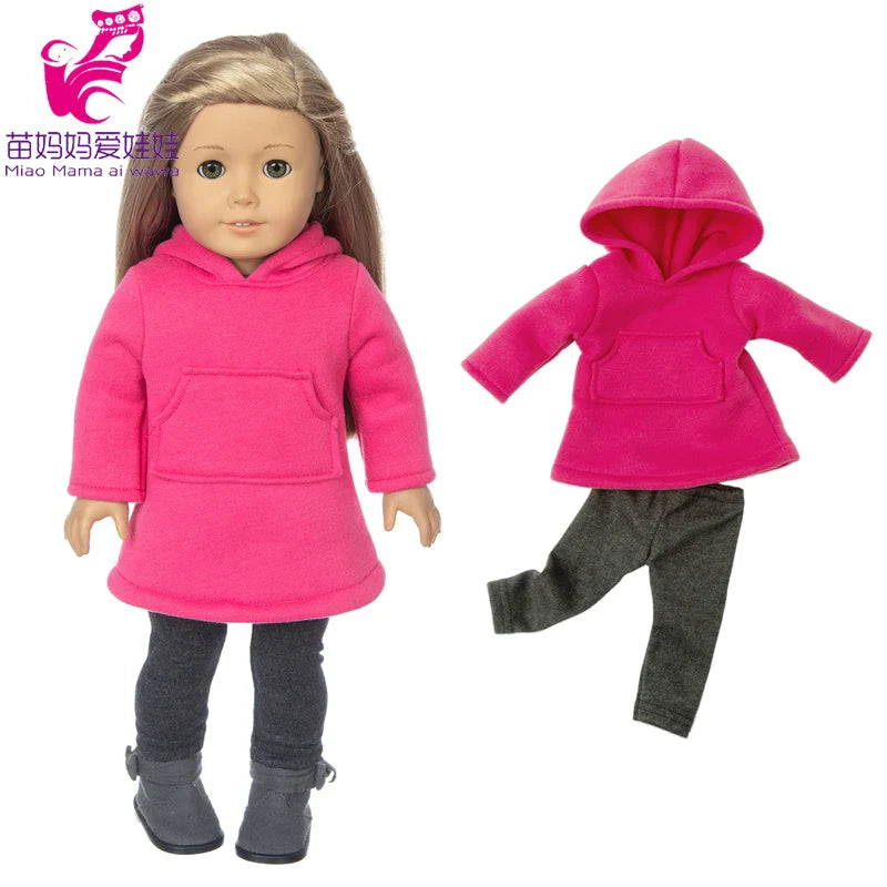 18-Inch Girl Doll Winter Coat — 43cm Baby Doll Jacket Outfit for Dressing