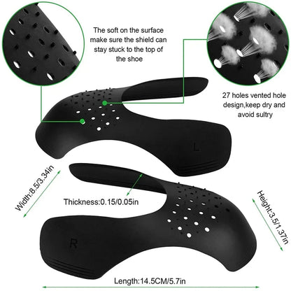 Shoe Crease Protector - Lightweight Toe Cap Shield for Sneaker Anti-Crease & Bend Protection