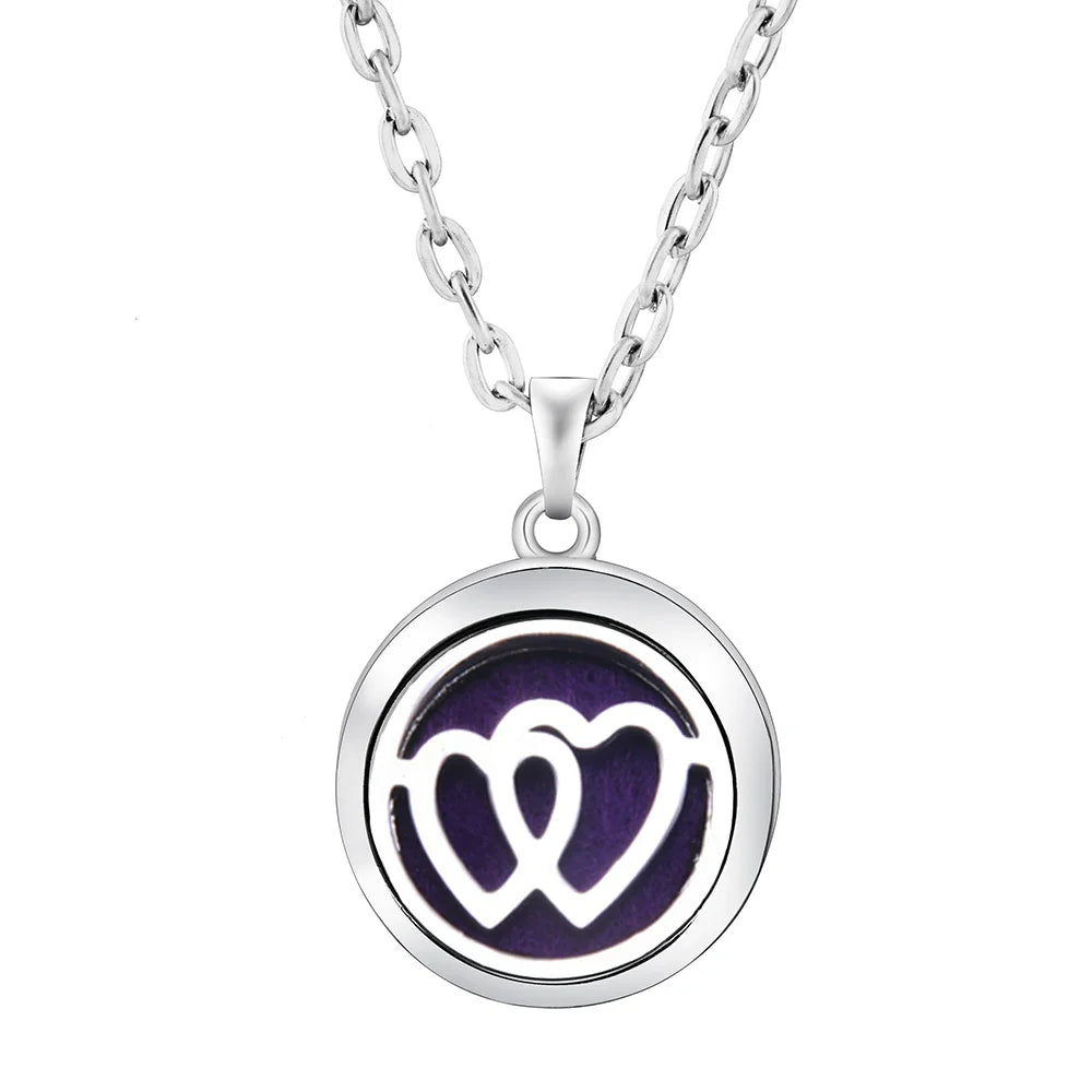 Stainless Steel Tree of Life Aromatherapy Necklace – Essential Oil Diffuser Pendant for Women