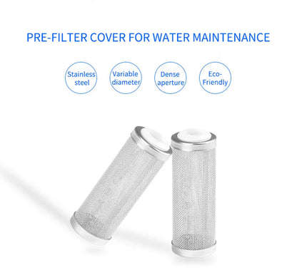 12/16mm Aquarium Inflow Inlet Filter – Stainless Steel Mesh Net Guard, Fish Tank Intake Strainer & Prefilter Cover